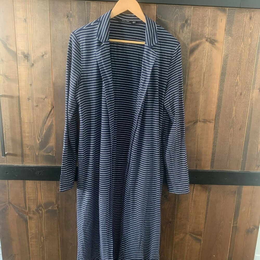 Doe & Rae Striped Duster Cardigan Women's Size M